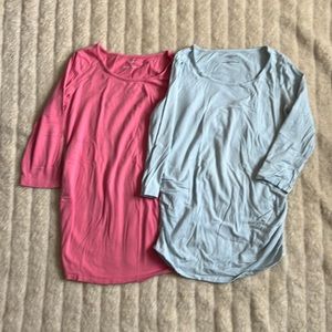 Maternity 2 qty 3/4 sleeve shirts small